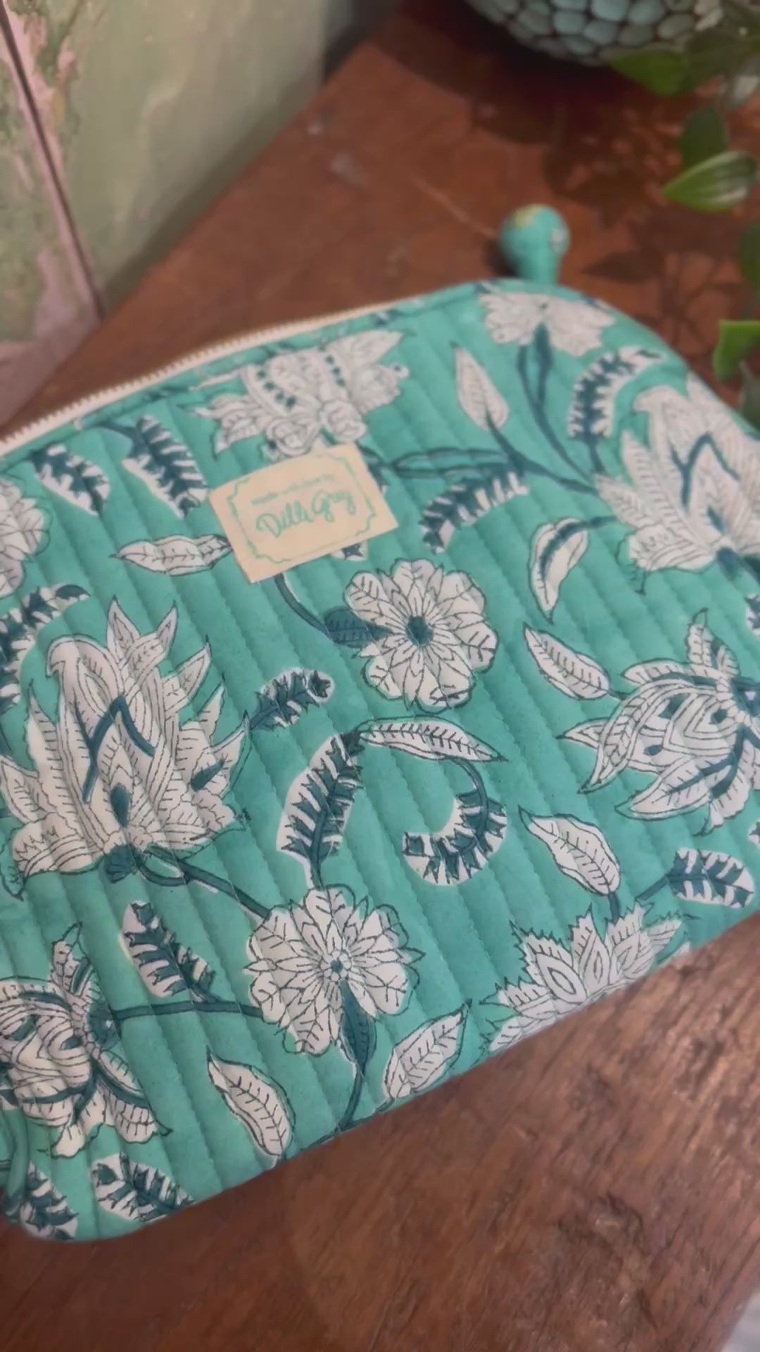 Pool Blue champaca Makeup Pouch