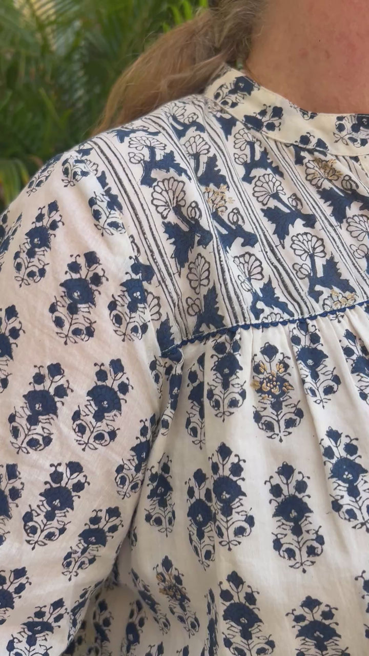 Sammia shirt in lassi and midnight PRE ORDER - shipping 16th October