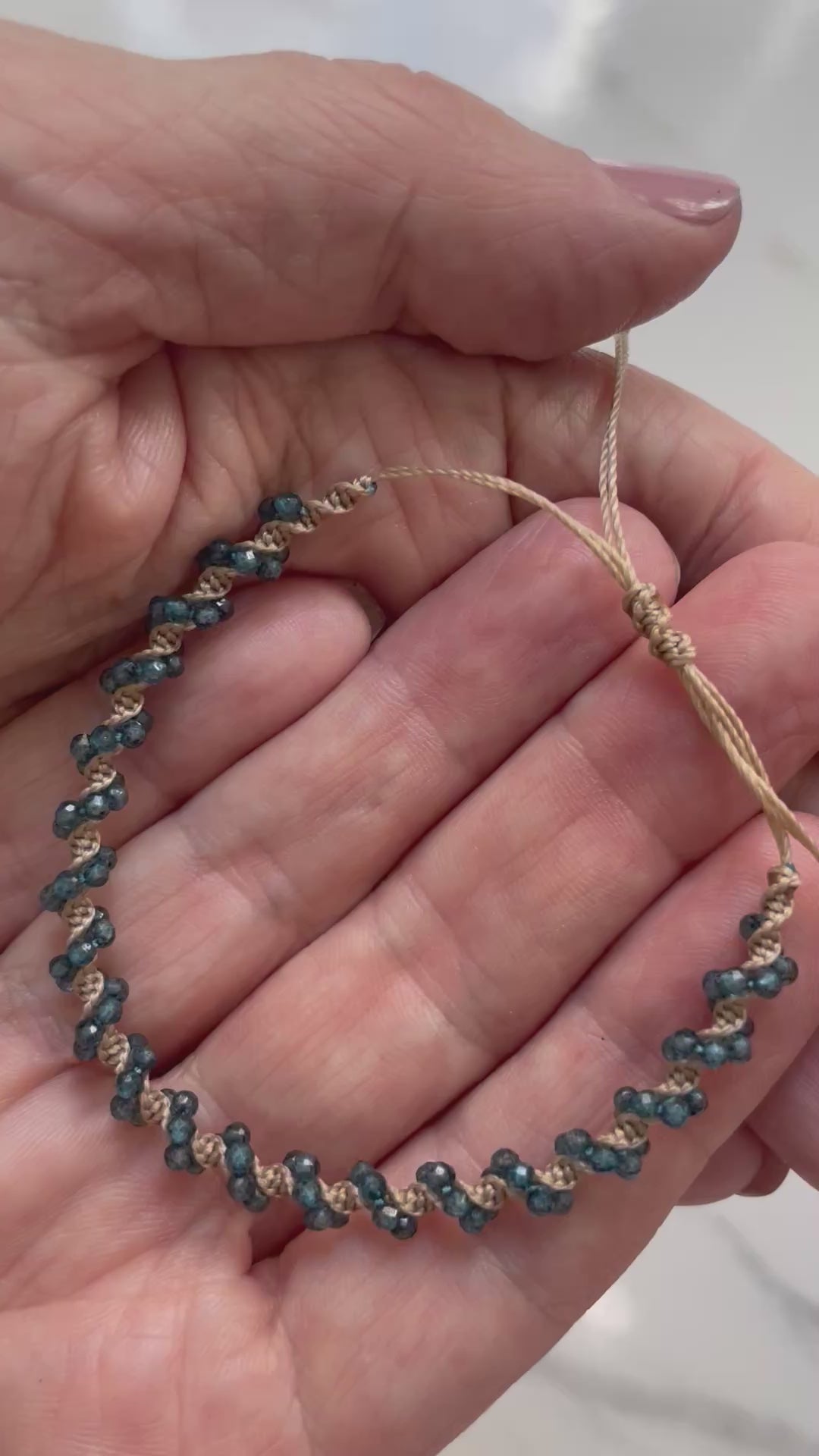 Jaipur Plaited Gem Bracelet in Blue Topaz