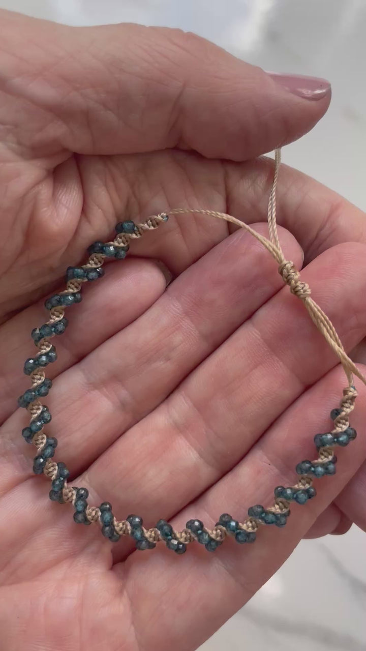 Jaipur Plaited Gem Bracelet in Blue Topaz