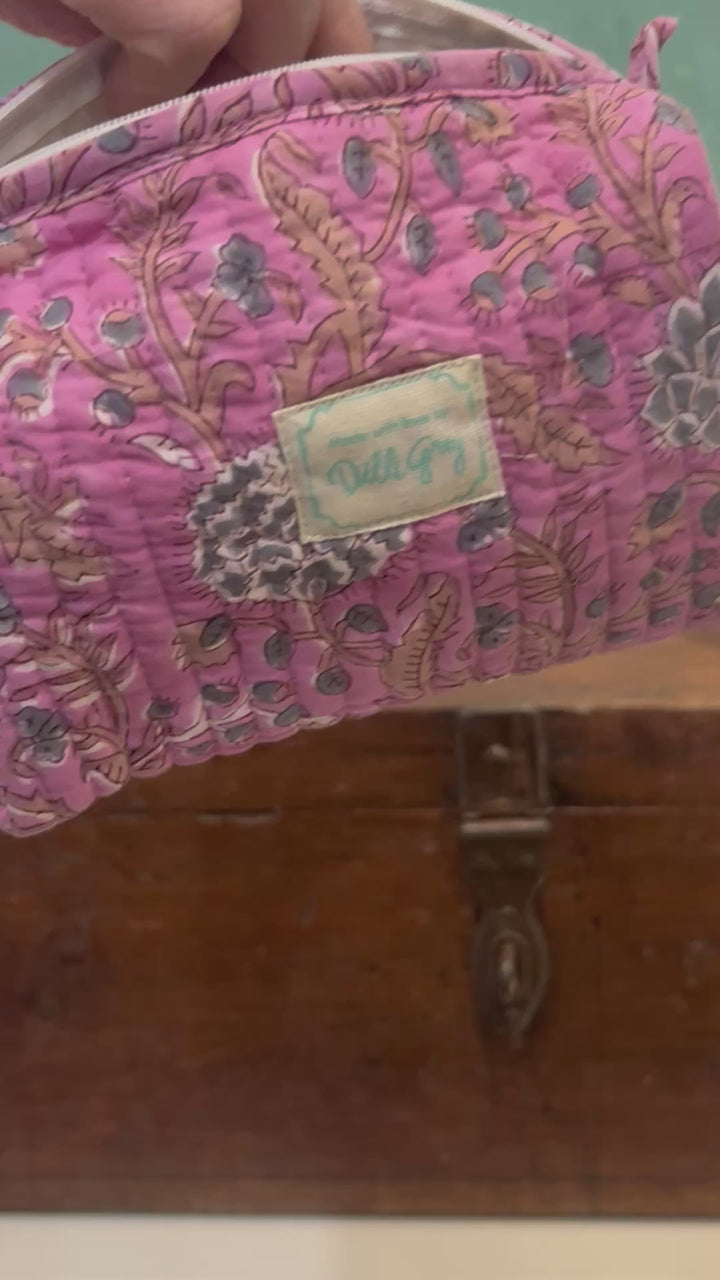 Johari Mini Washbag in lavender and blue