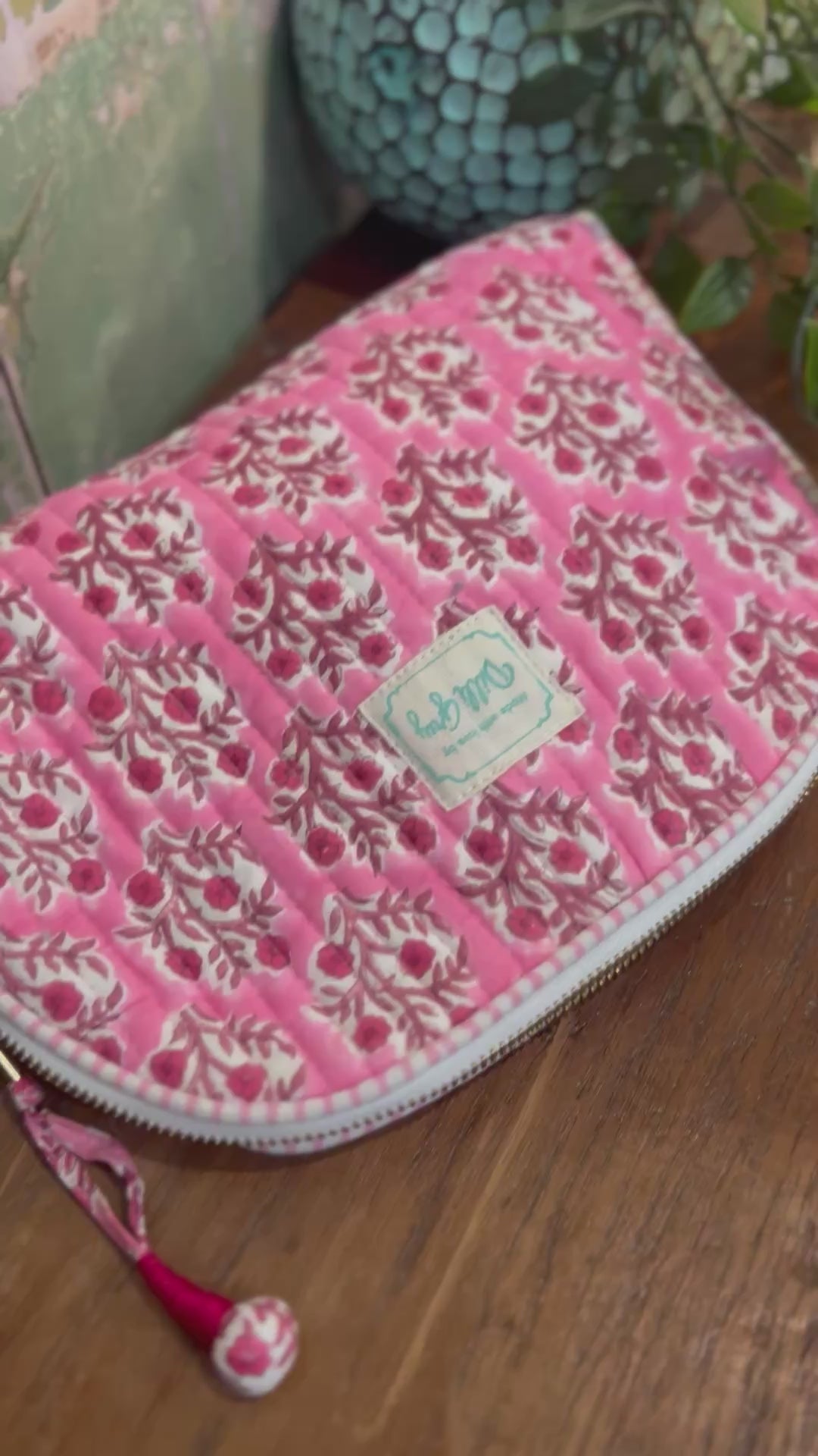 Rani Pink Mogra Make Up Pouch