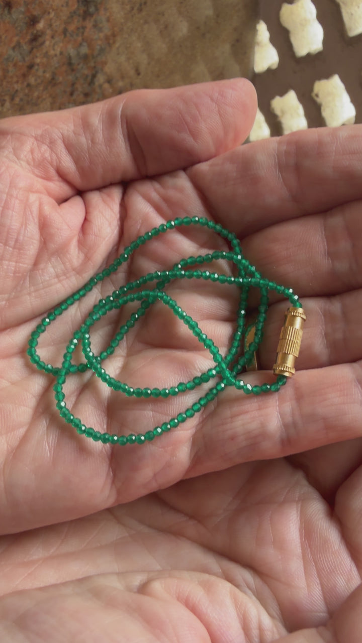 Jaipur Gem Choker in Green Onyx - SHIPS 9TH SEPTEMBER