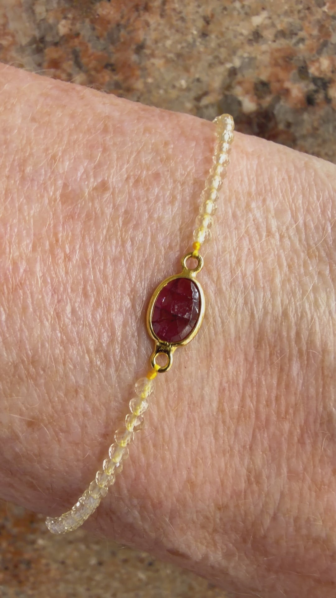 Jaipur Gem Bracelet - Tourmaline & Rutilated Quartz  - SHIPS 9TH SEPTEMBER