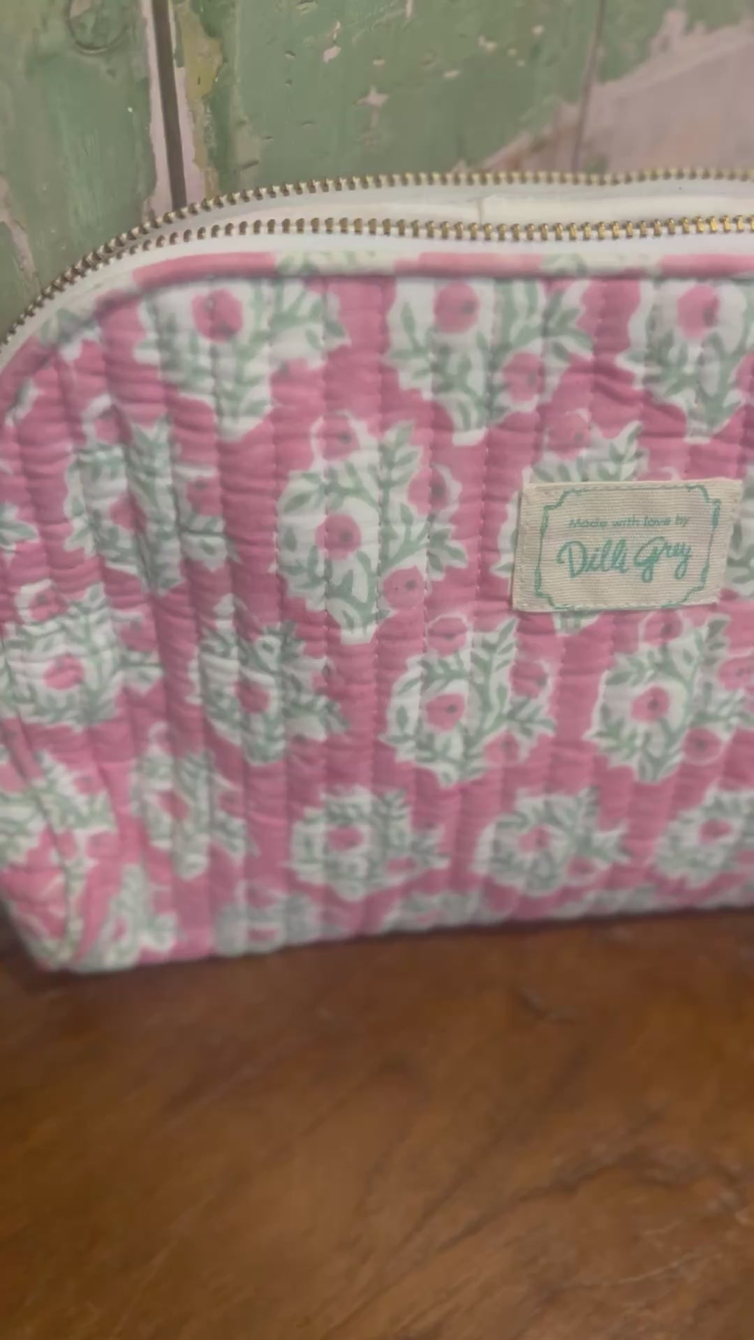 Mogra Makeup Pouch in dusty pink