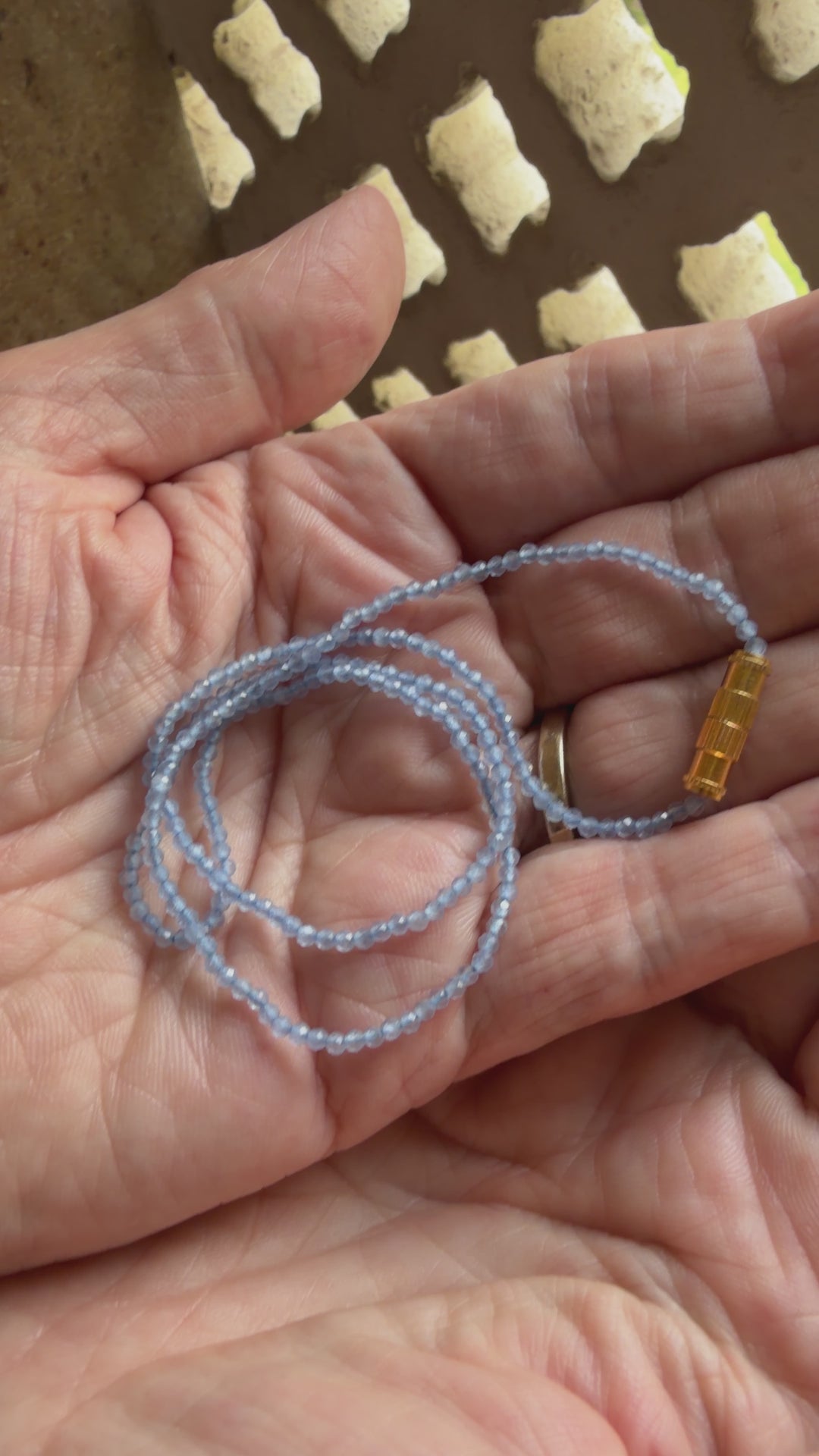 Jaipur Gem Choker in Blue Chalcedonay - SHIPS 9TH SEPTEMBER