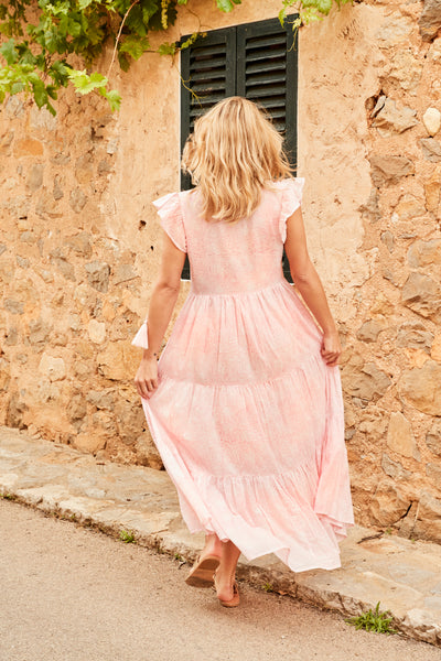 Penny sleeveless dress in pink