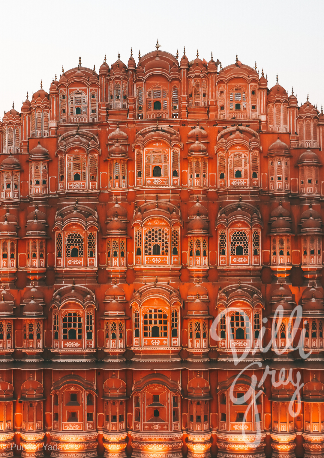 India Icons Series: Hawa Mahal Print - Dilli Grey