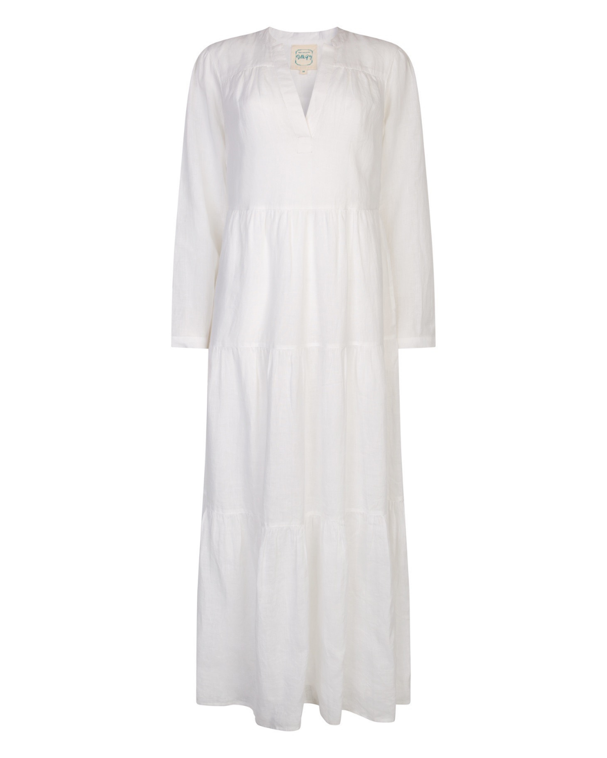 Kate linen maxi dress in white – Dilli Grey
