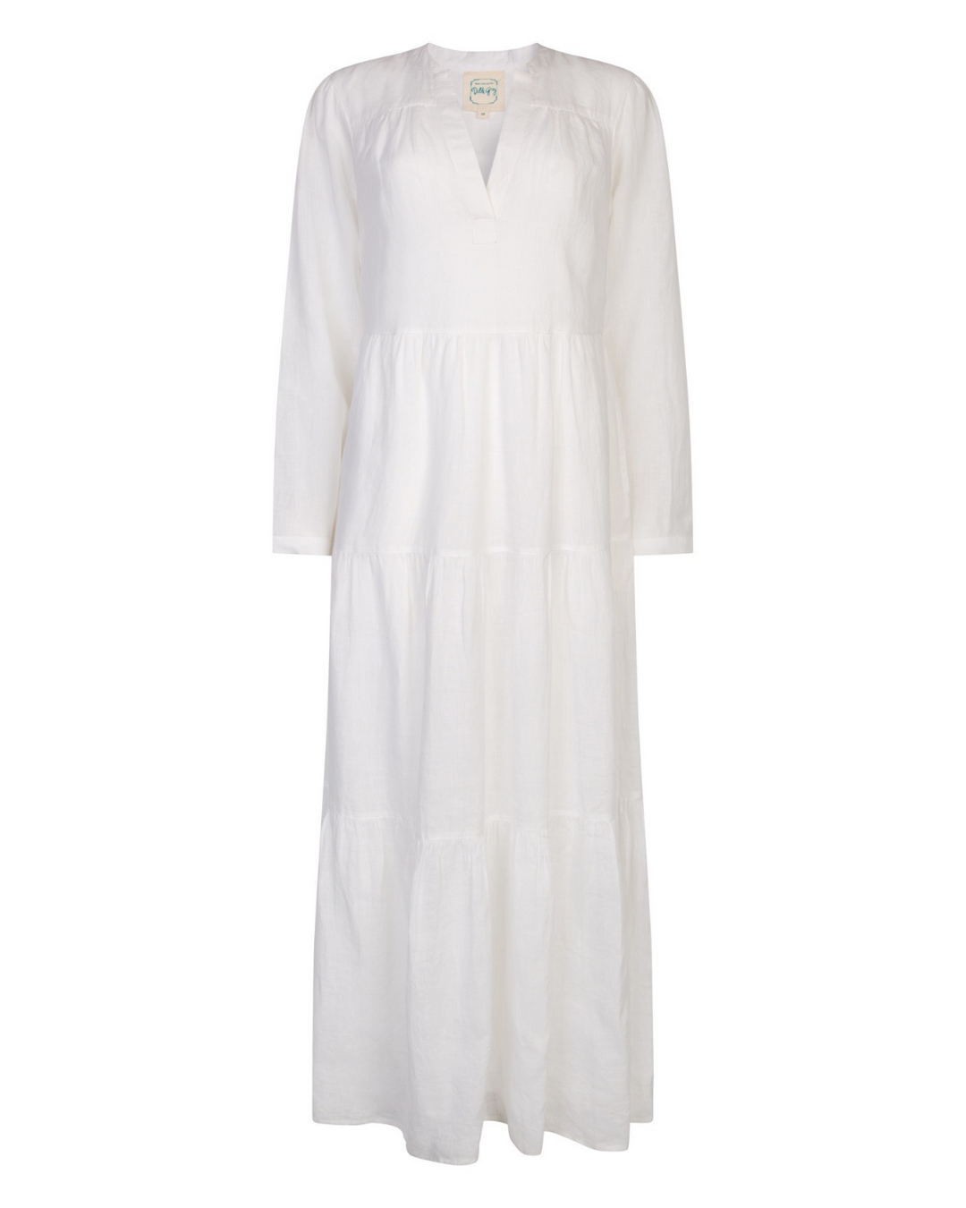 Kate linen maxi dress in white