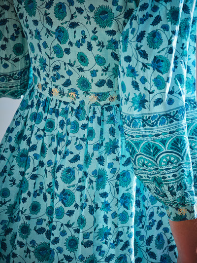 Bianca Midi Dress In Aquamarine