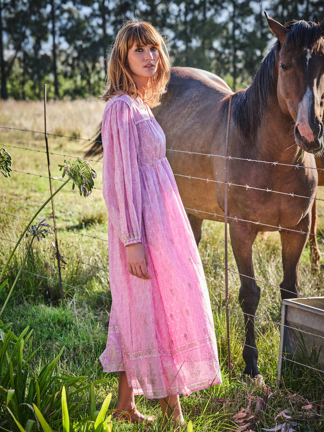 Fifi Boho Midaxi Dress In Lilac
