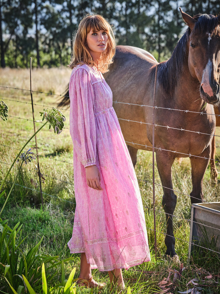 Fifi Boho Midaxi Dress In Lilac