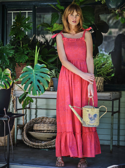 Florence Maxi Sun Dress In Poppy