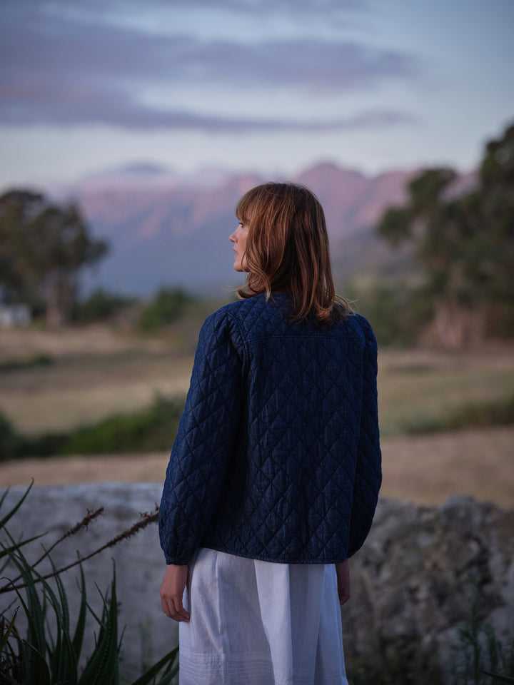 quilted denim jacket womens