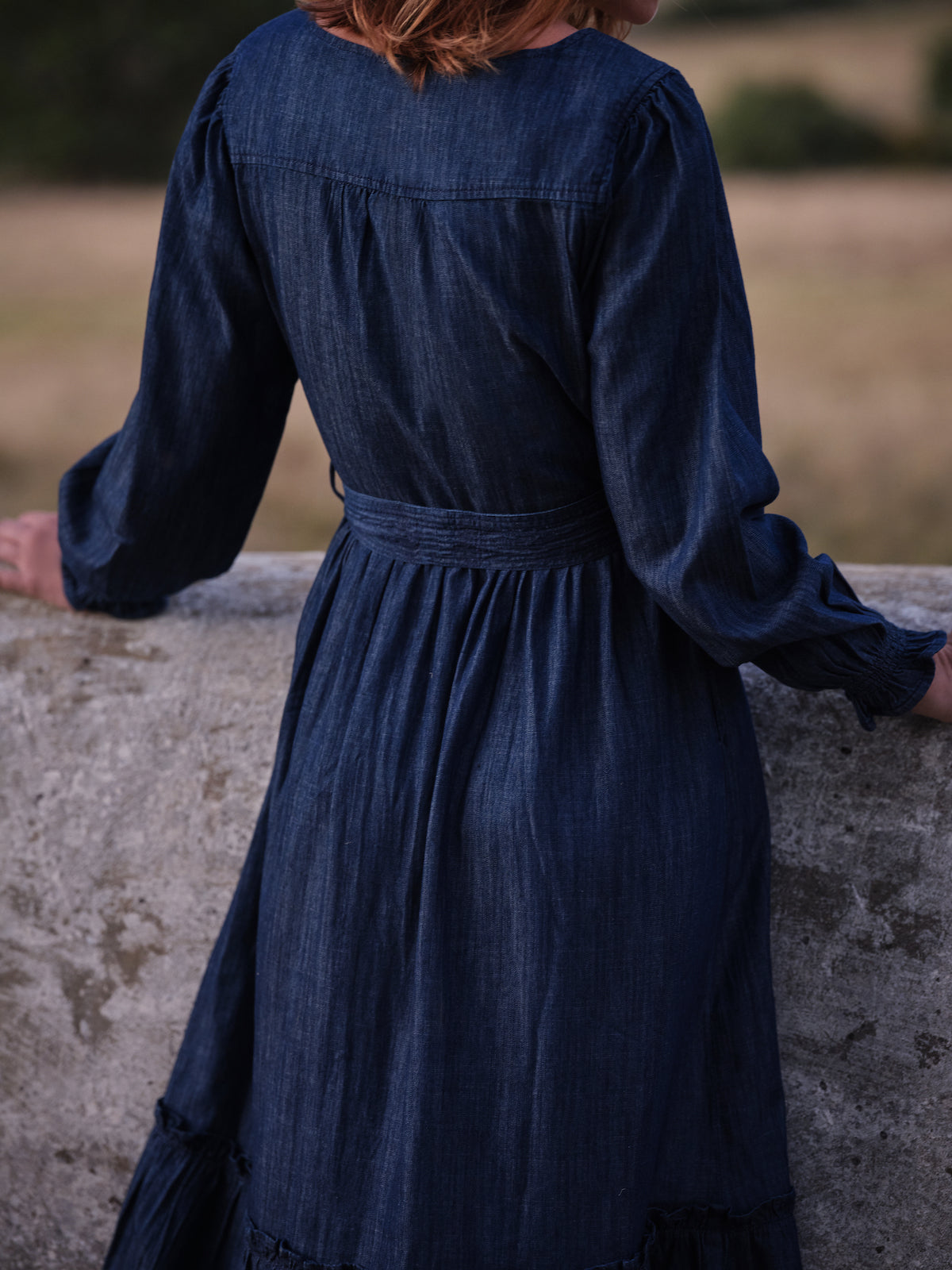 Harper Lyocell Denim Midi Dress