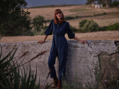 soft denim jumpsuit