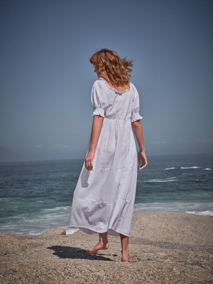 Lily Midi Dress In Jasmine White