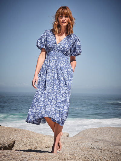 Florentina Midi Dress In Lapis