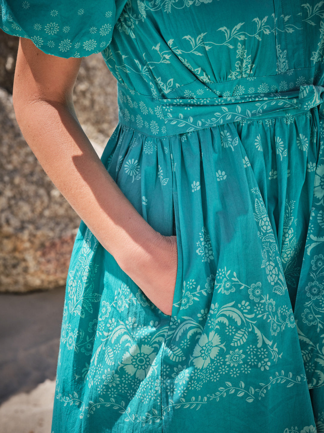 Florentina Midi Dress In Jade