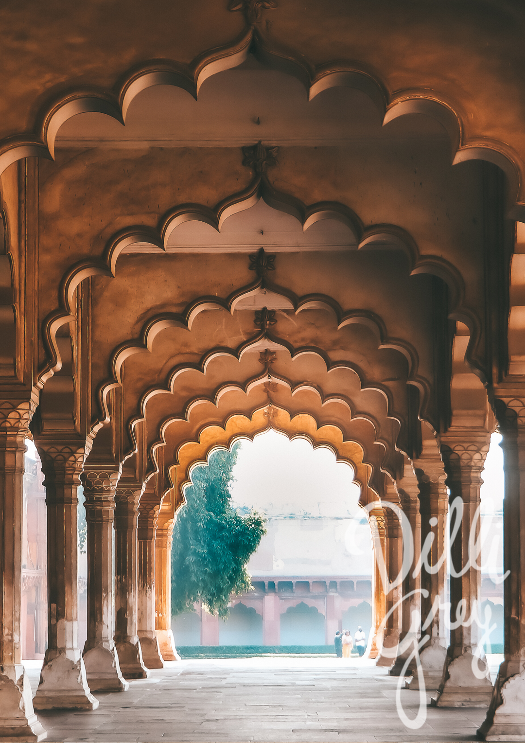 India Icons Series: Red Fort Print - Dilli Grey