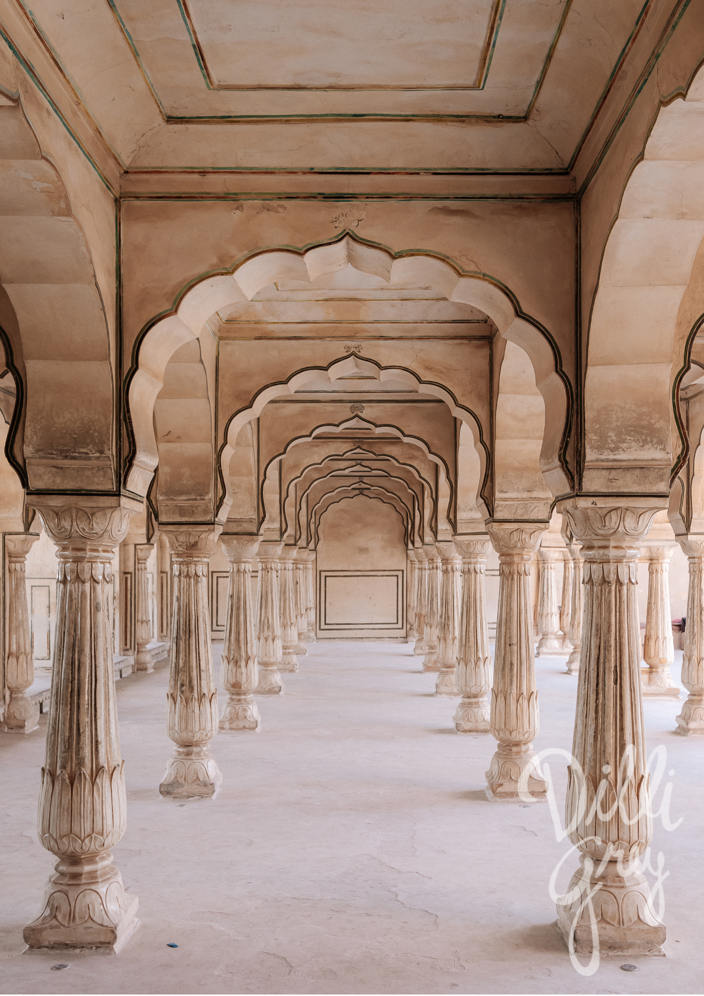 India Icons Series: Amer Fort Print - Dilli Grey