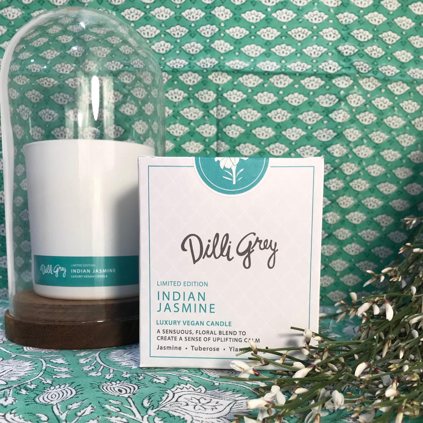 Indian Jasmine luxury vegan candle