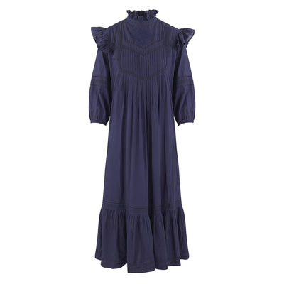 Shalina Embroidered Dress in Midnight