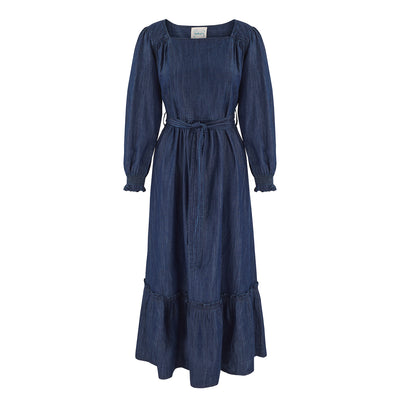 denim midi dress