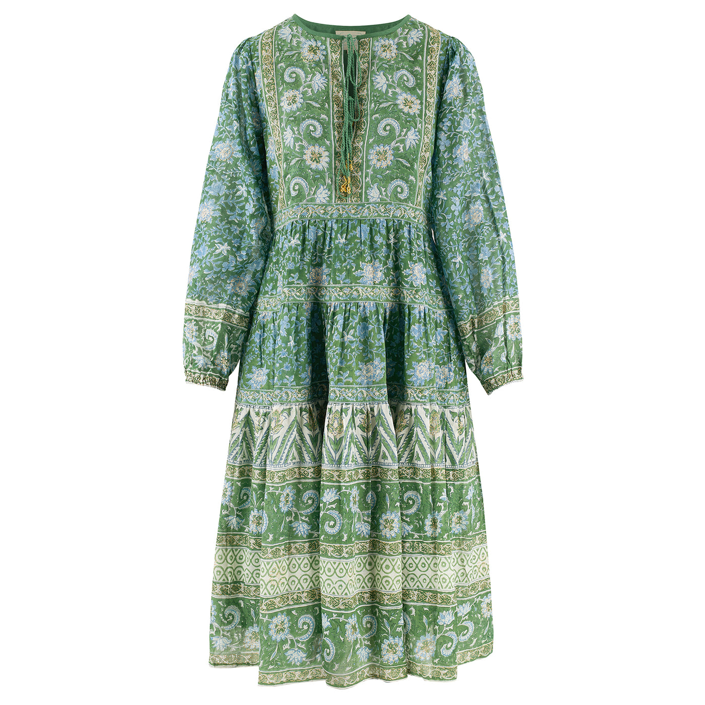 Issy Midi Heritage Dress In Tulsi