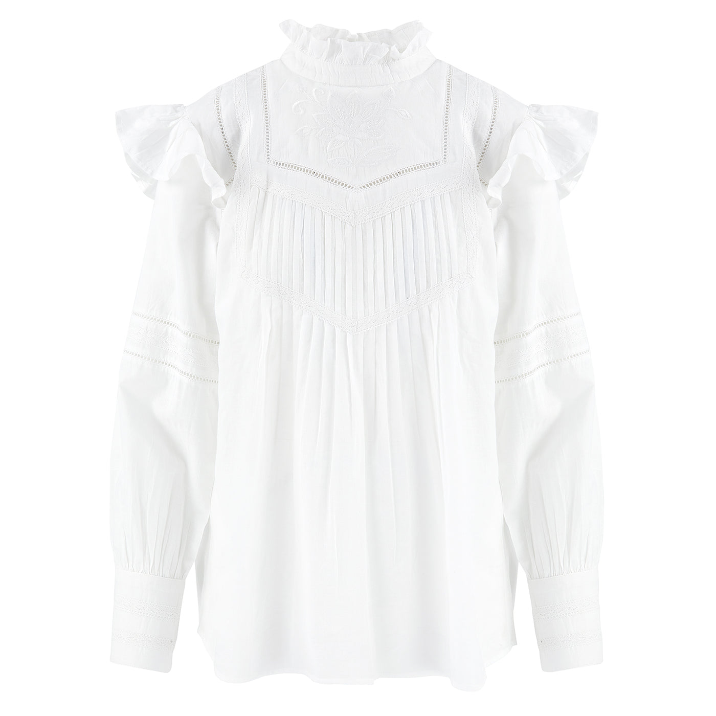 Shalina Embroidered Top in White