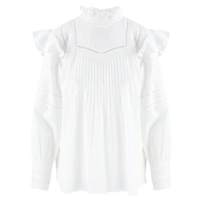 Shalina Embroidered Top in White