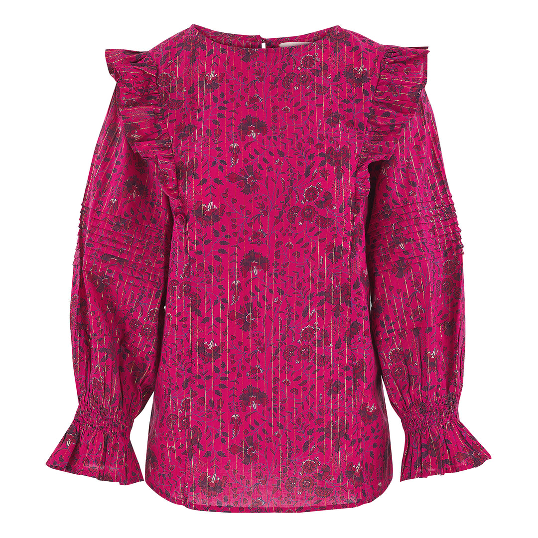 Emma Mini Chintz Lurex Top - SAMPLE SIZE 10 NO RETURNS - Dilli Grey