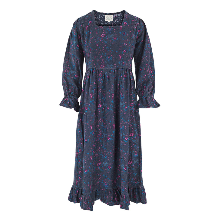 Iris Mini Chintz Cord Dress In Midnight