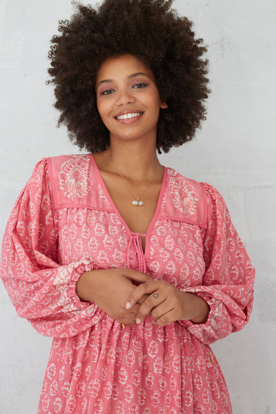 Fifi midi dress in dusty pink