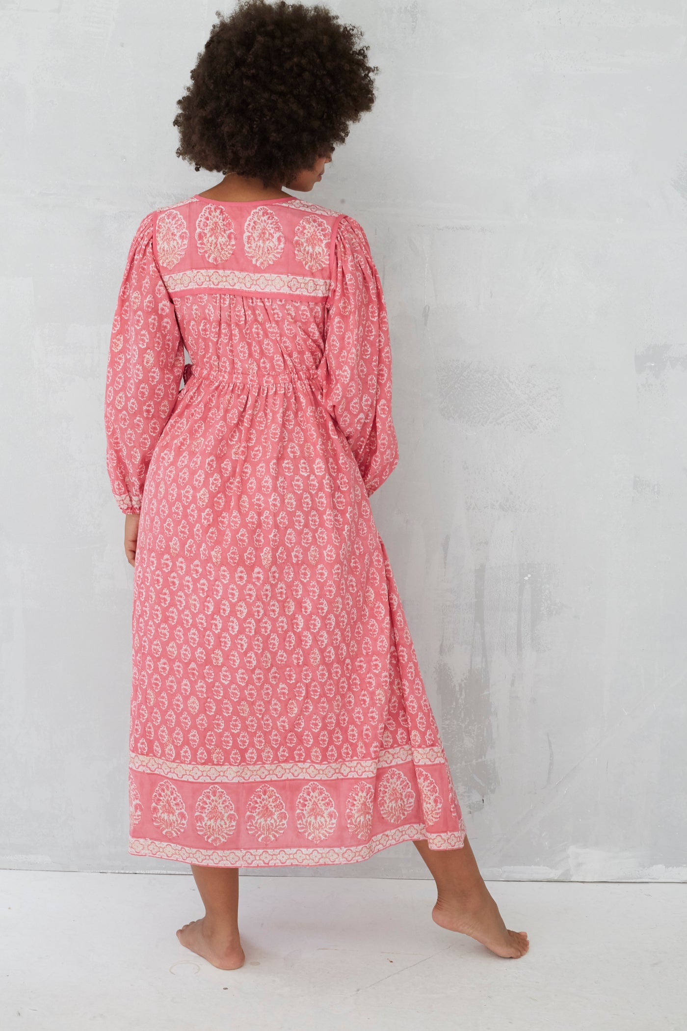 Fifi midi dress in dusty pink
