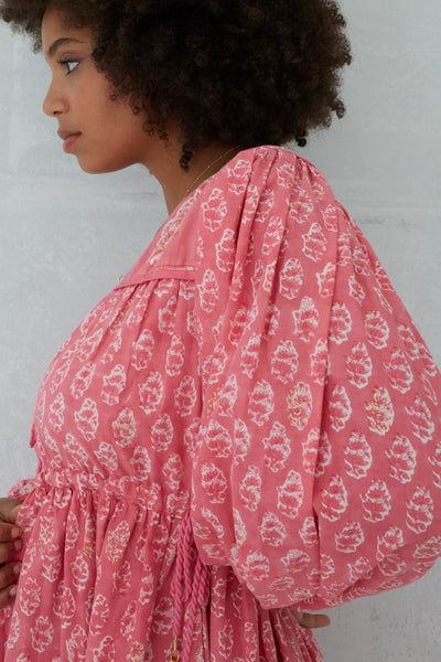 Fifi midi dress in dusty pink