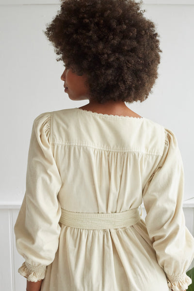 cream cord midi dress uk