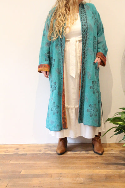 Long Vintage Kantha jacket No.6