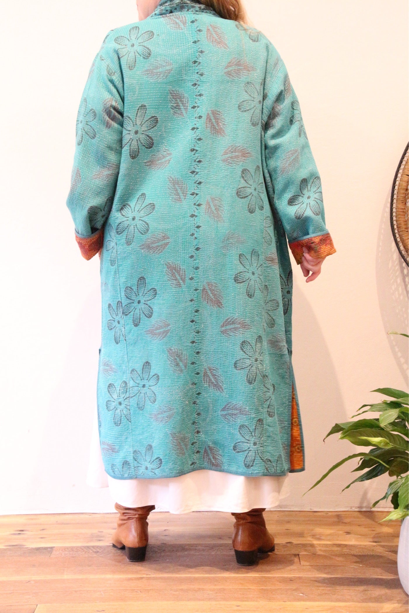 Long Vintage Kantha jacket No.6