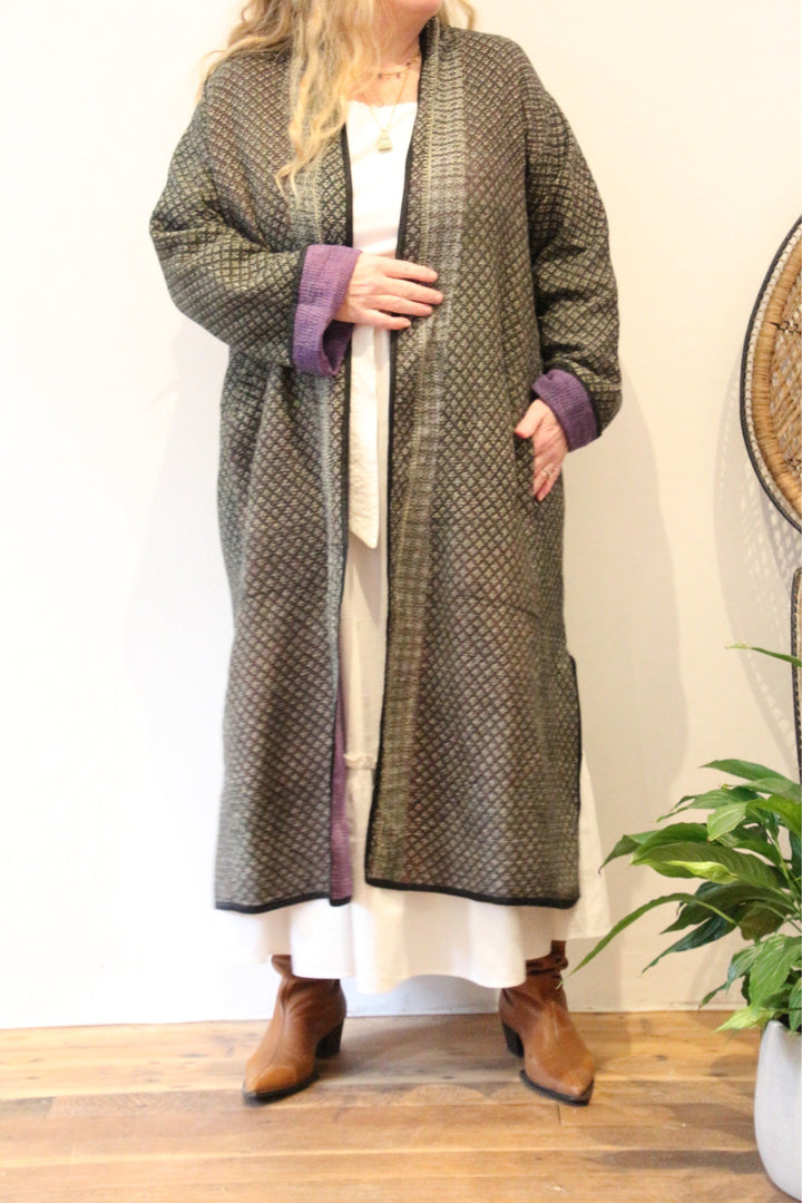 Long Vintage Kantha jacket No.9