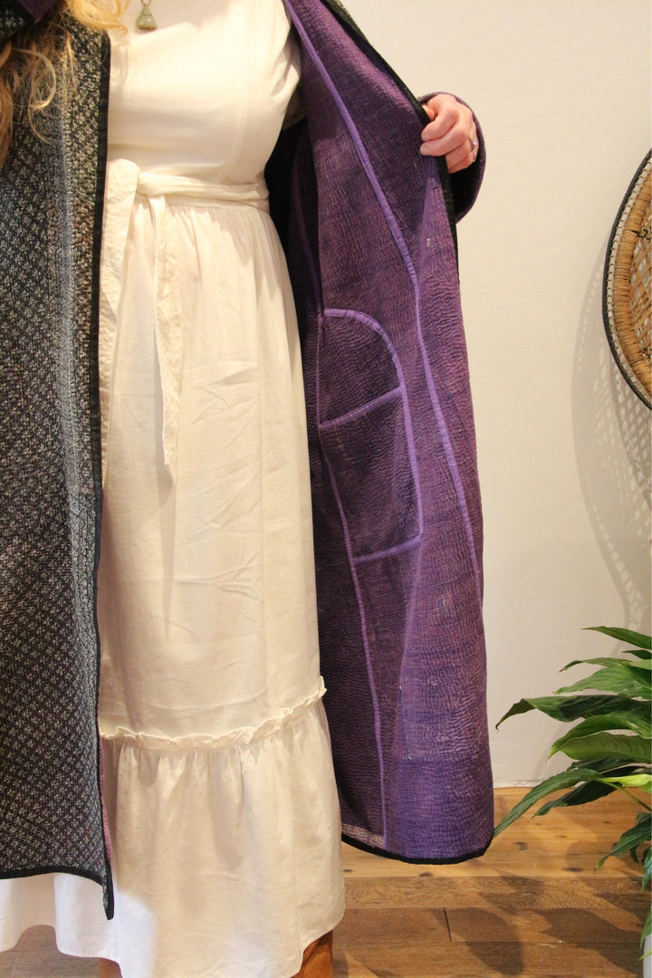 Long Vintage Kantha jacket No.9