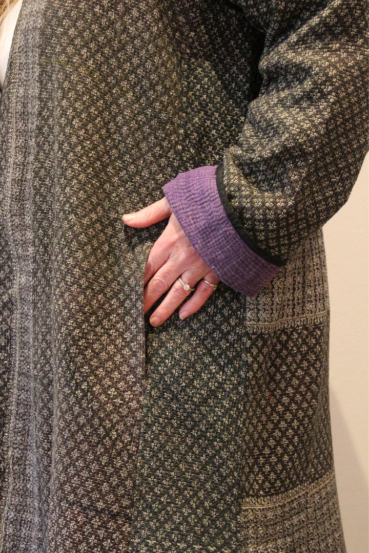 Long Vintage Kantha jacket No.9