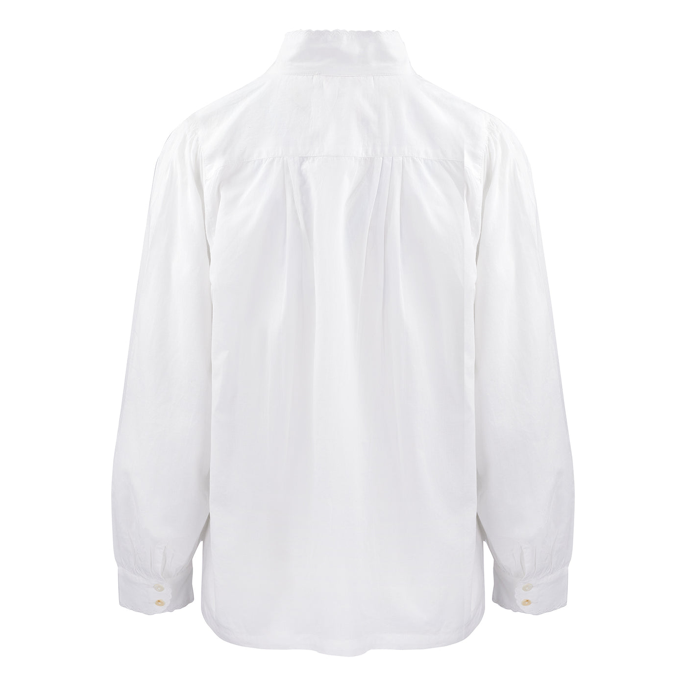 Mila lace insert shirt in white