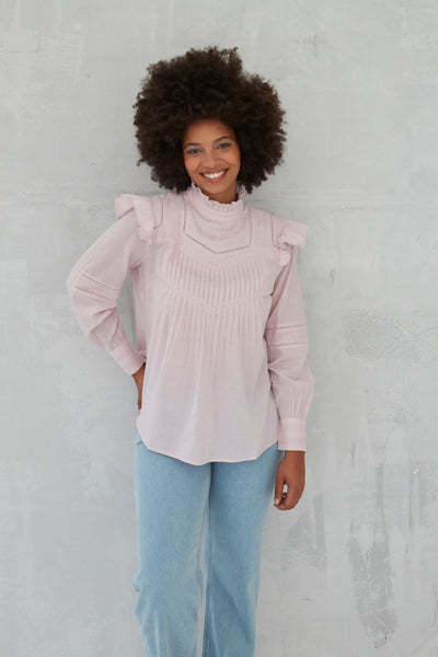 Shalina Embroidered Top in Orchid