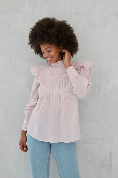 Shalina Embroidered Top in Orchid
