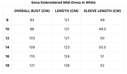 Sona Embroidered Midi Dress in Jasmine White