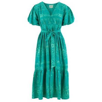 Florentina Midi Dress In Jade