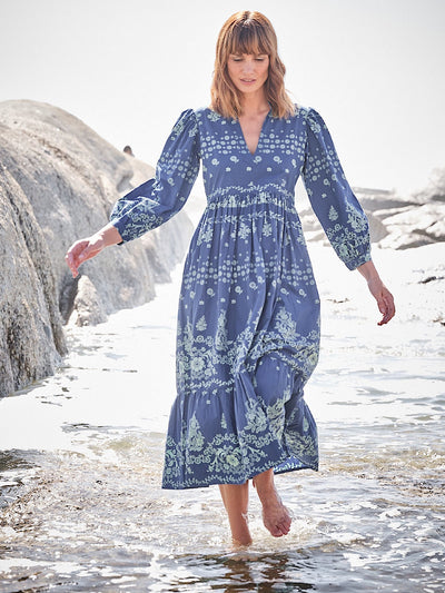 Florence Midi Dress In Lapis