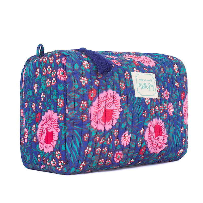 Neela blue Farah wash bag